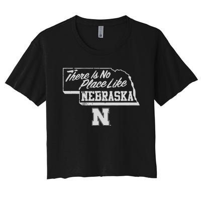 N.E.B.R.A.S.K.A Cornhuskers There Is No Place Like Women's Crop Top Tee