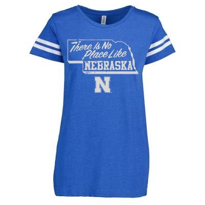 N.E.B.R.A.S.K.A Cornhuskers There Is No Place Like Enza Ladies Jersey Football T-Shirt