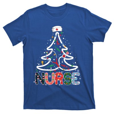 Nurse Christmas Tree Stethoscope Nursing Christmas Pajama Gift T-Shirt