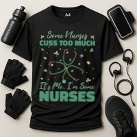 Nurses Cuss Too Much Funny St Patricks Day Cooling Performance Crew T-Shirt