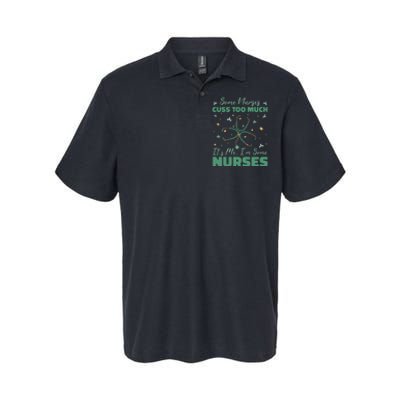 Nurses Cuss Too Much Funny St Patricks Day Softstyle Adult Sport Polo