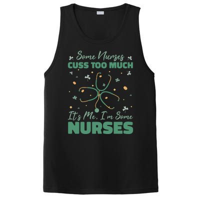 Nurses Cuss Too Much Funny St Patricks Day PosiCharge Competitor Tank