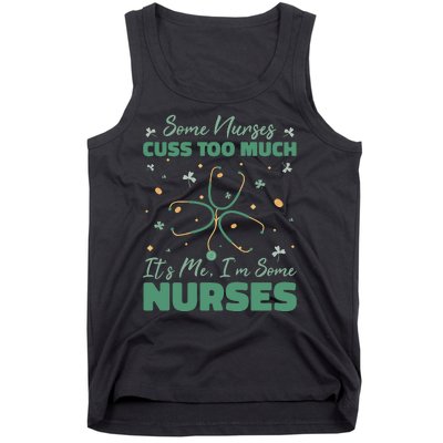 Nurses Cuss Too Much Funny St Patricks Day Tank Top