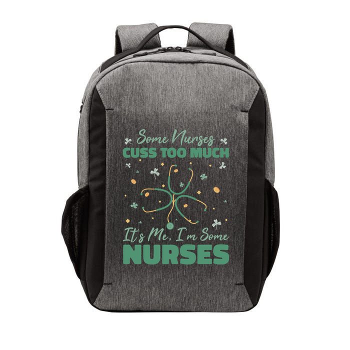 Nurses Cuss Too Much Funny St Patricks Day Vector Backpack