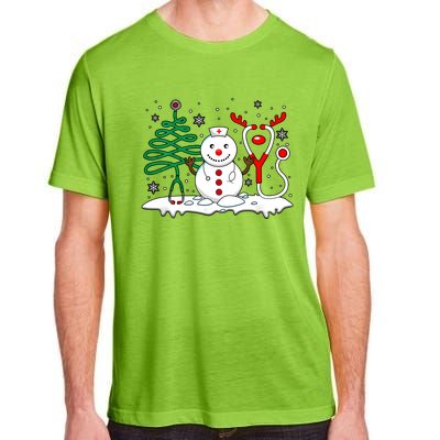 Nurse Christmas Tree Snowman Reindeer Adult ChromaSoft Performance T-Shirt