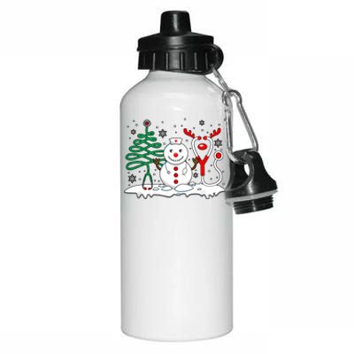 Nurse Christmas Tree Snowman Reindeer Aluminum Water Bottle