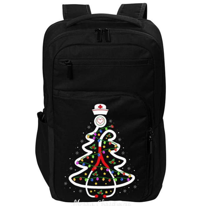 Nurse Christmas Tree Stethoscope Nursing NICU RN LPN Impact Tech Backpack