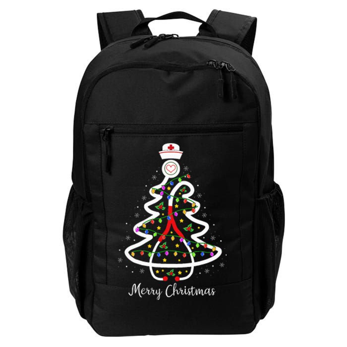 Nurse Christmas Tree Stethoscope Nursing NICU RN LPN Daily Commute Backpack