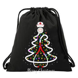 Nurse Christmas Tree Stethoscope Nursing NICU RN LPN Drawstring Bag