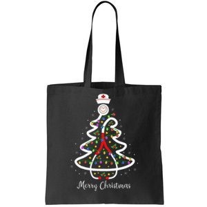 Nurse Christmas Tree Stethoscope Nursing NICU RN LPN Tote Bag