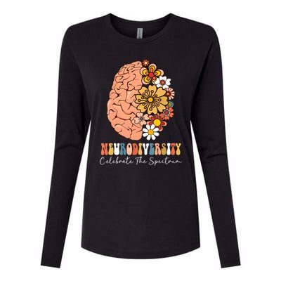 Neurodiversity Celebrate The Spectrum Brain Autism Awareness Womens Cotton Relaxed Long Sleeve T-Shirt