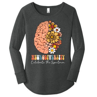 Neurodiversity Celebrate The Spectrum Brain Autism Awareness Women's Perfect Tri Tunic Long Sleeve Shirt