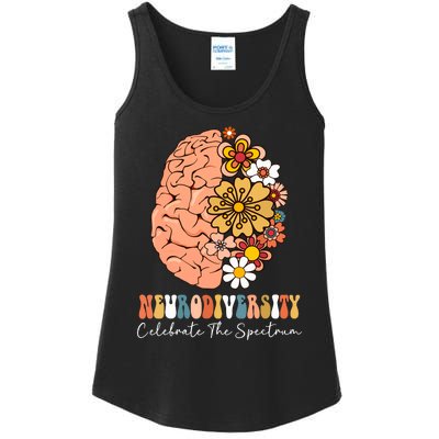 Neurodiversity Celebrate The Spectrum Brain Autism Awareness Ladies Essential Tank