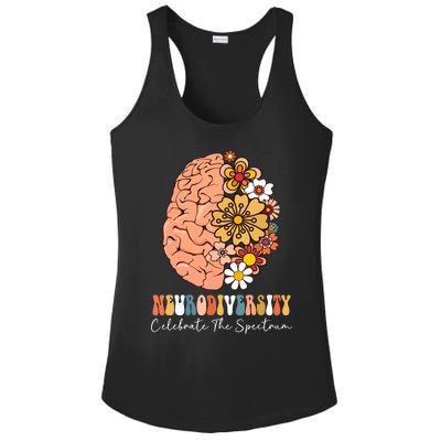 Neurodiversity Celebrate The Spectrum Brain Autism Awareness Ladies PosiCharge Competitor Racerback Tank