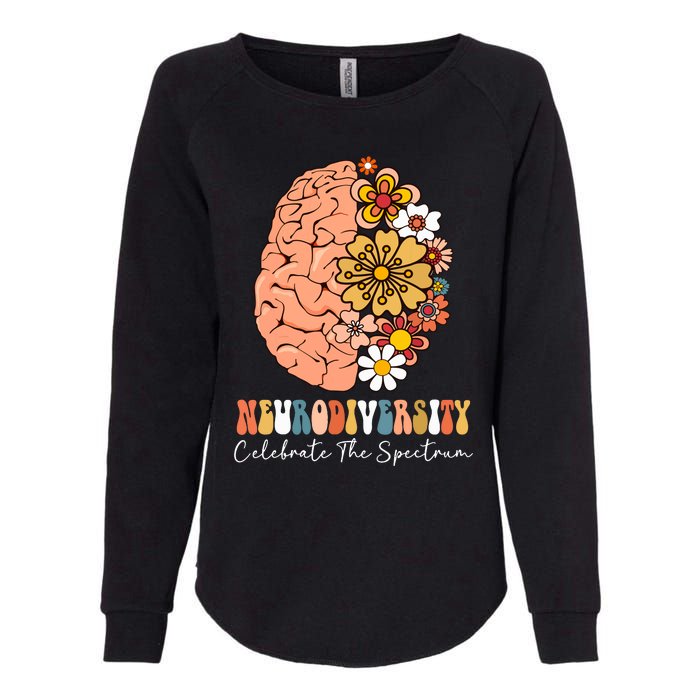 Neurodiversity Celebrate The Spectrum Brain Autism Awareness Womens California Wash Sweatshirt