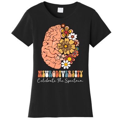 Neurodiversity Celebrate The Spectrum Brain Autism Awareness Women's T-Shirt