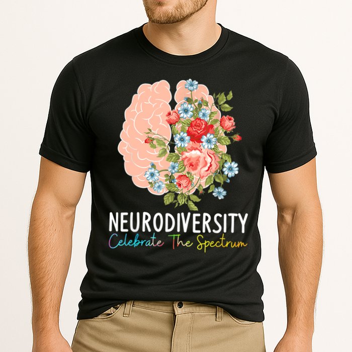 Neurodiversity Celebrate The Spectrum ADHD Brain Autism ASD Cooling Performance Crew T-Shirt