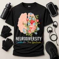 Neurodiversity Celebrate The Spectrum ADHD Brain Autism ASD Cooling Performance Crew T-Shirt