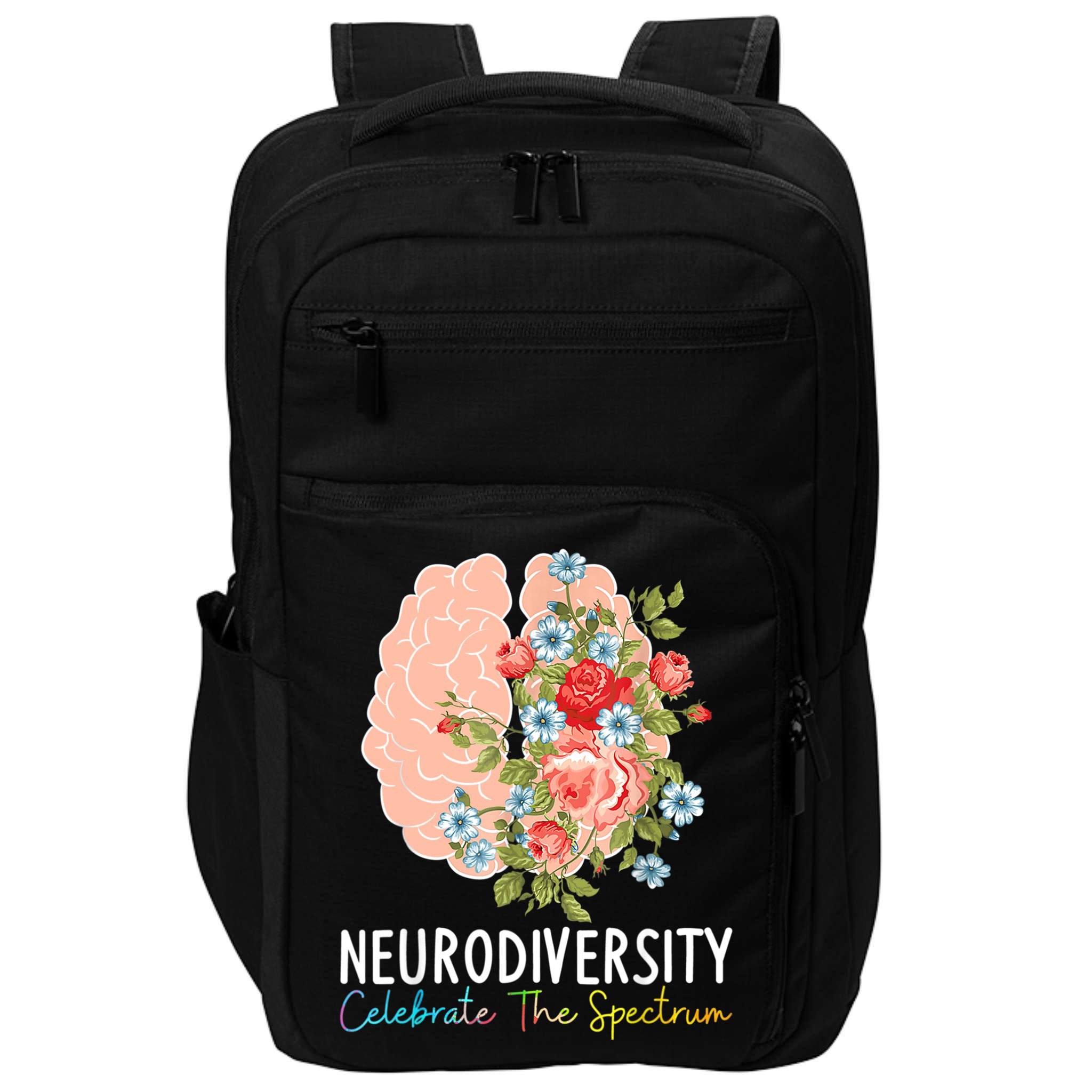 Neurodiversity Celebrate The Spectrum ADHD Brain Autism ASD Impact Tech Backpack