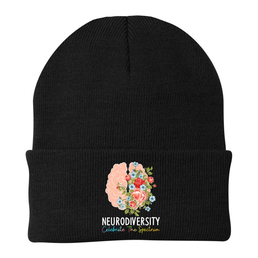 Neurodiversity Celebrate The Spectrum ADHD Brain Autism ASD Beanie