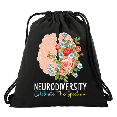 Neurodiversity Celebrate The Spectrum ADHD Brain Autism ASD Drawstring Bag