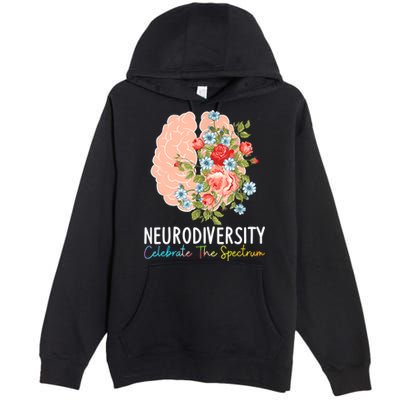 Neurodiversity Celebrate The Spectrum ADHD Brain Autism ASD Premium Pullover Hoodie