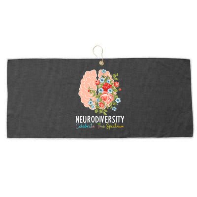 Neurodiversity Celebrate The Spectrum ADHD Brain Autism ASD Large Microfiber Waffle Golf Towel