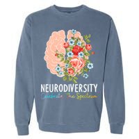 Neurodiversity Celebrate The Spectrum ADHD Brain Autism ASD Garment-Dyed Sweatshirt