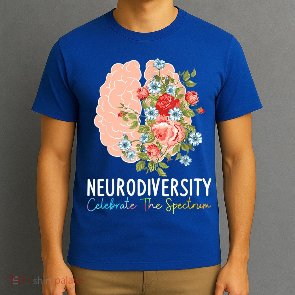 Neurodiversity Celebrate The Spectrum ADHD Brain Autism ASD T-Shirt