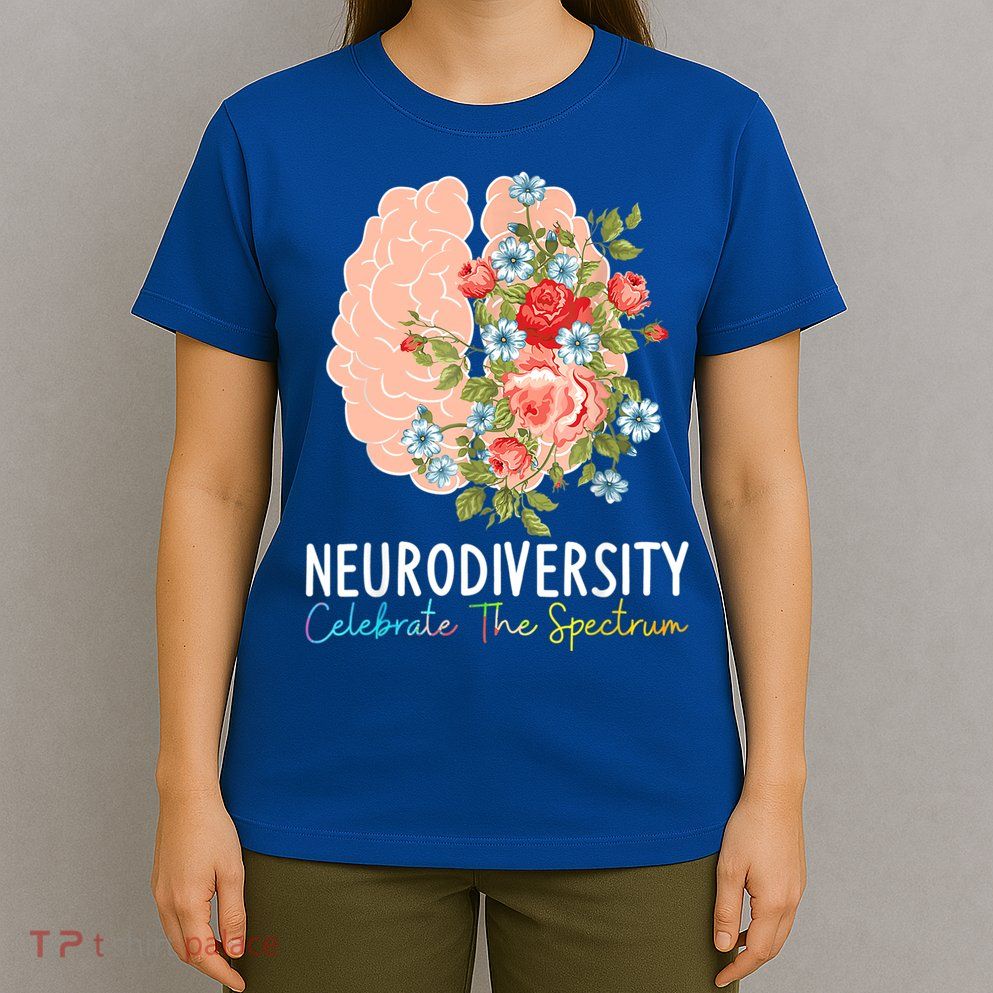 Neurodiversity Celebrate The Spectrum ADHD Brain Autism ASD T-Shirt