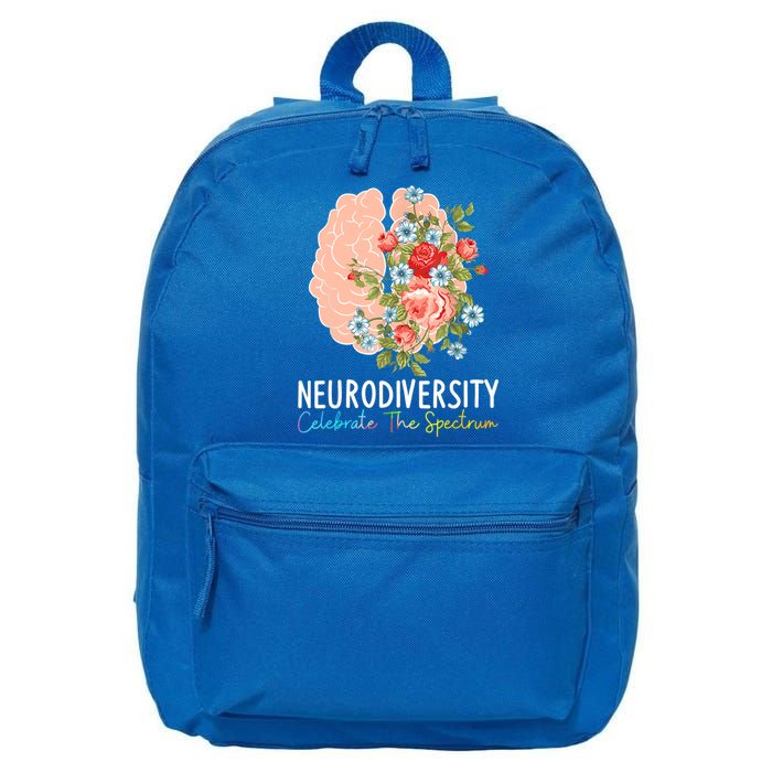 Neurodiversity Celebrate The Spectrum ADHD Brain Autism ASD 16 in Basic Backpack
