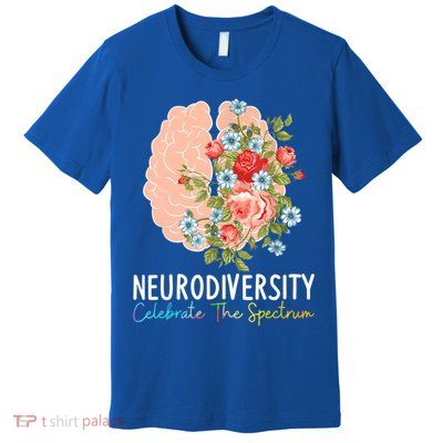 Neurodiversity Celebrate The Spectrum ADHD Brain Autism ASD Premium T-Shirt