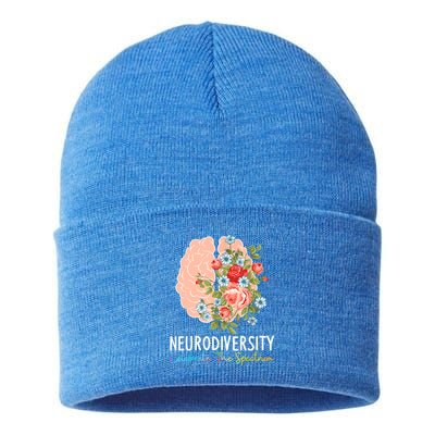 Neurodiversity Celebrate The Spectrum ADHD Brain Autism ASD Sustainable Knit Beanie
