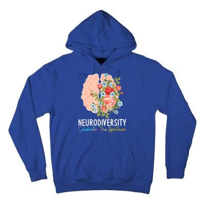 Neurodiversity Celebrate The Spectrum ADHD Brain Autism ASD Tall Hoodie