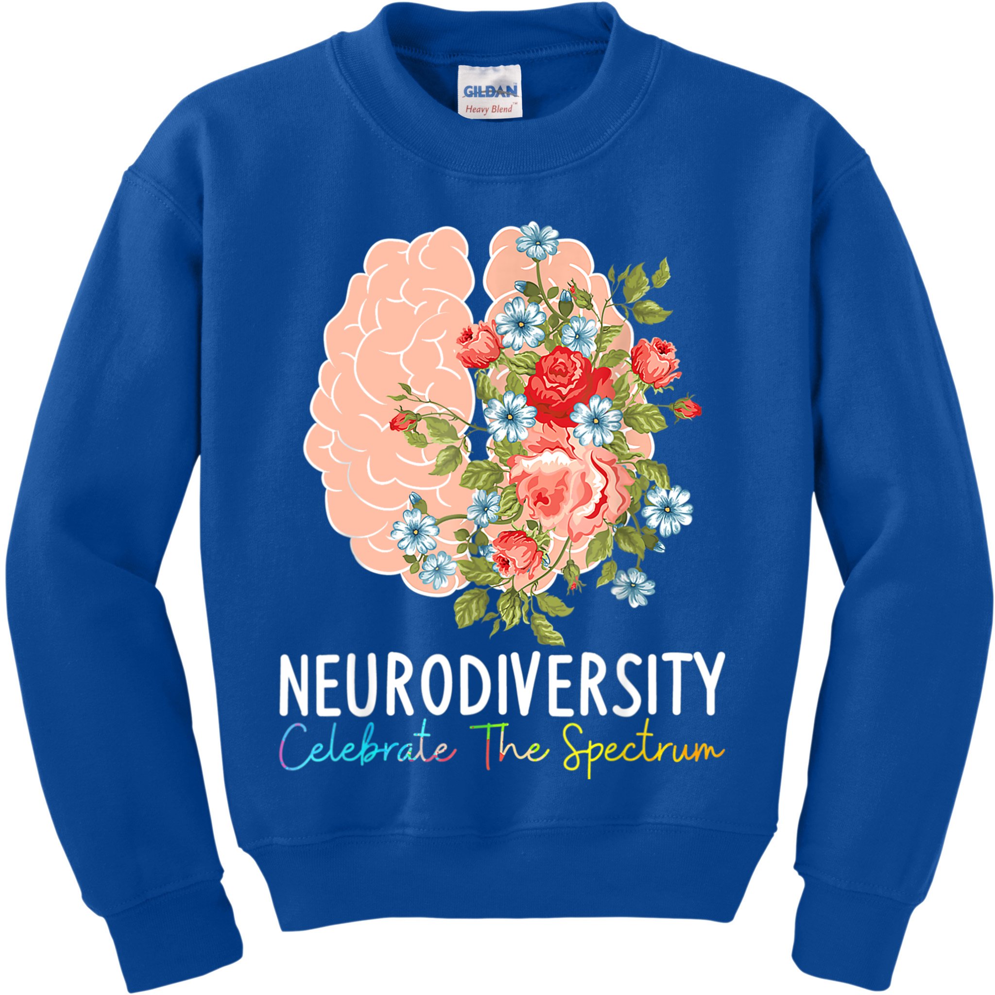Neurodiversity Celebrate The Spectrum ADHD Brain Autism ASD Kids Sweatshirt