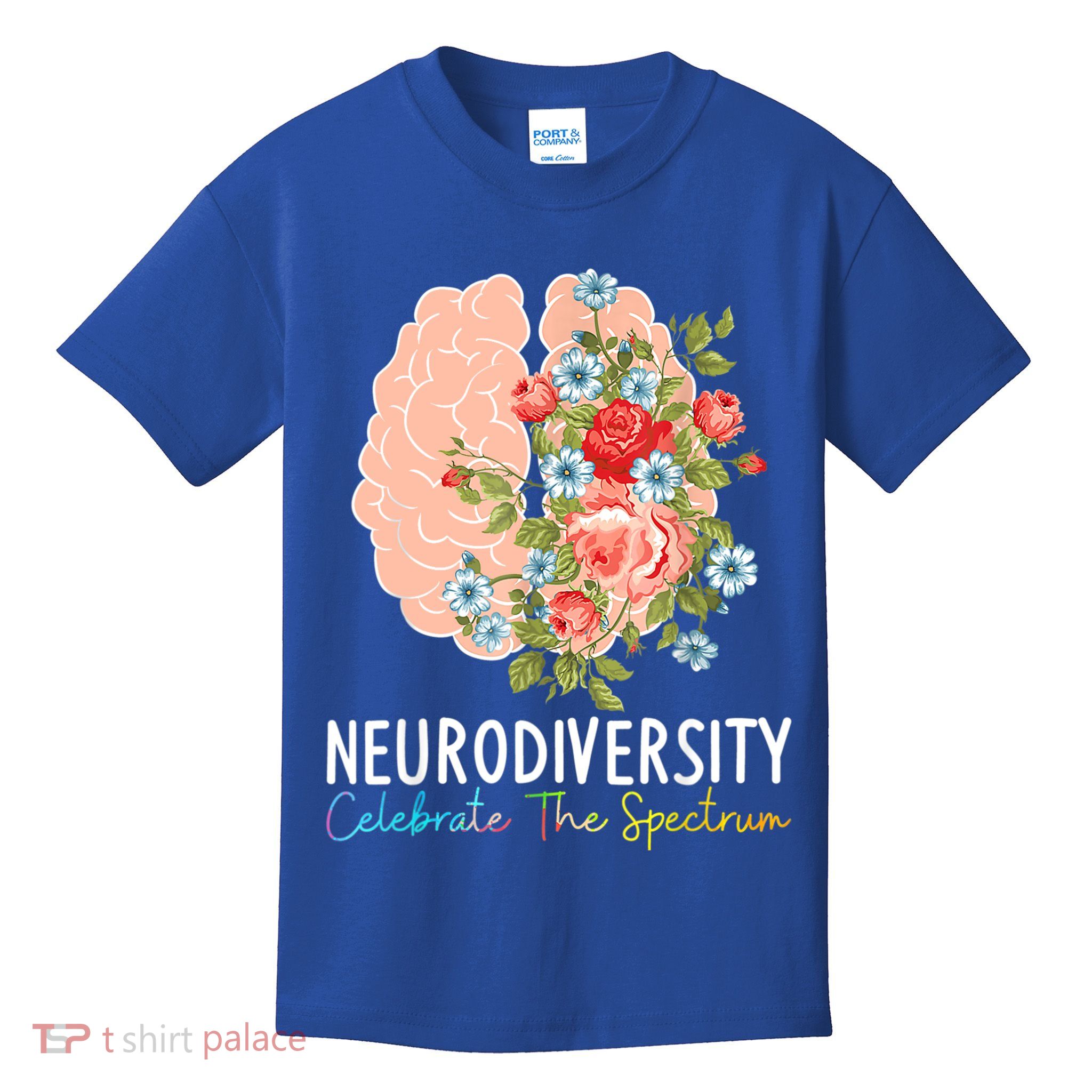 Neurodiversity Celebrate The Spectrum ADHD Brain Autism ASD Kids T-Shirt