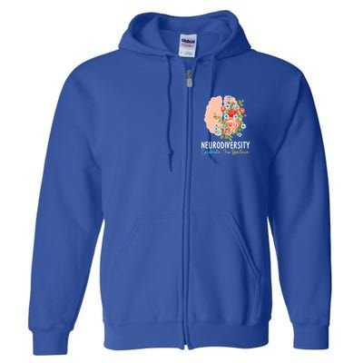 Neurodiversity Celebrate The Spectrum ADHD Brain Autism ASD Full Zip Hoodie