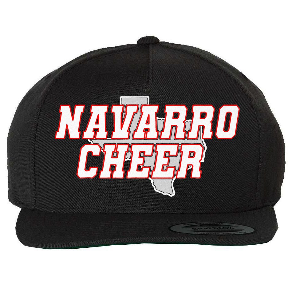 Navarro Cheer Texas Wool Snapback Cap