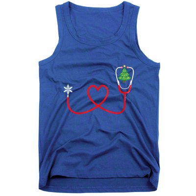 Nurse Christmas Tree Snow Flake Stethoscope X Mas Gifts Tank Top