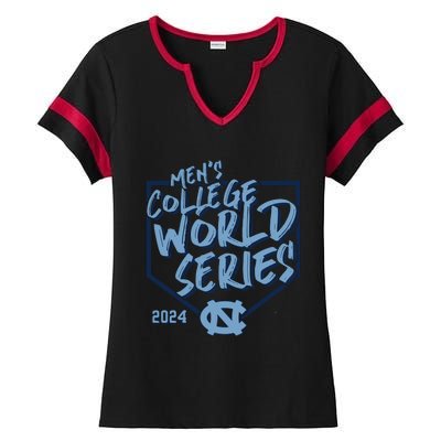 N.O.R.T.H C.A.R.O.L.I.N.A Tar Heels Fanatics 2024 Baseball College Ladies Halftime Notch Neck Tee