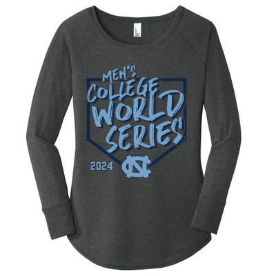 N.O.R.T.H C.A.R.O.L.I.N.A Tar Heels Fanatics 2024 Baseball College Women's Perfect Tri Tunic Long Sleeve Shirt