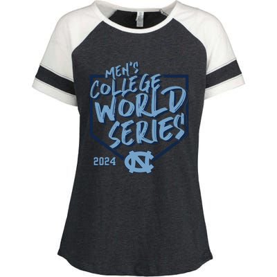 N.O.R.T.H C.A.R.O.L.I.N.A Tar Heels Fanatics 2024 Baseball College Enza Ladies Jersey Colorblock Tee