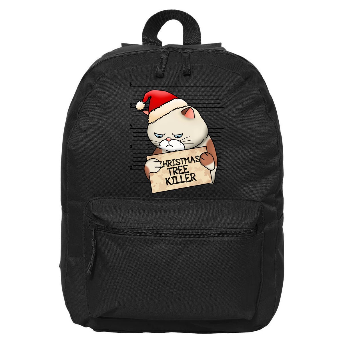 Naughty Christmas Tree Cat Gift 16 in Basic Backpack