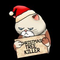 Naughty Christmas Tree Cat Gift 16 in Basic Backpack