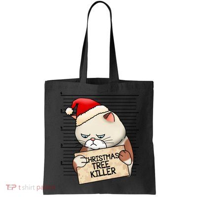 Naughty Christmas Tree Cat Gift Bag