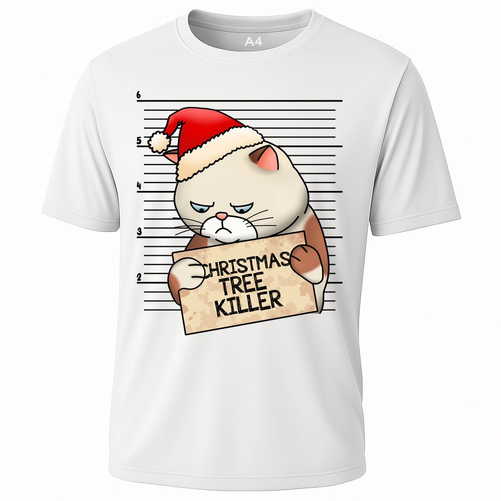 Naughty Christmas Tree Cat Gift Performance Shirt