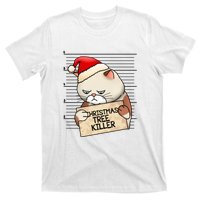 Naughty Christmas Tree Cat Gift T-Shirt