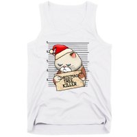 Naughty Christmas Tree Cat Gift Tank Top