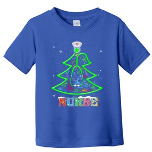 Nurse Christmas Tree Stethoscope Rn Lpn Scrub Nursing X Mas Funny Gift Toddler T-Shirt