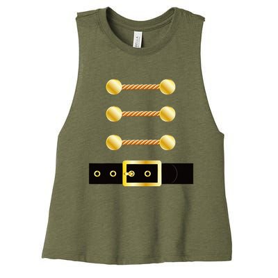 Nutcracker Costume Uniform Matching Toy Soldier Women's Racerback Cropped Tank